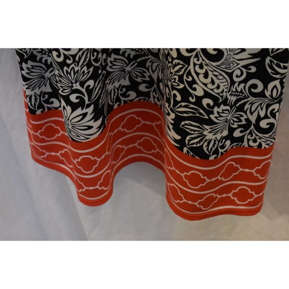 Women's Max Studio Black White Salmon Halter Racer-back Dress Stretch  Size XL - Picture 2 of 8